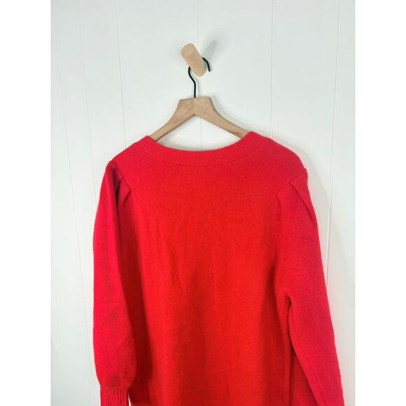 Eloquii Carmine Red Bow Long Sleeve Sweater Dress Plus Size 14 16 Holiday Party - Picture 8 of 9